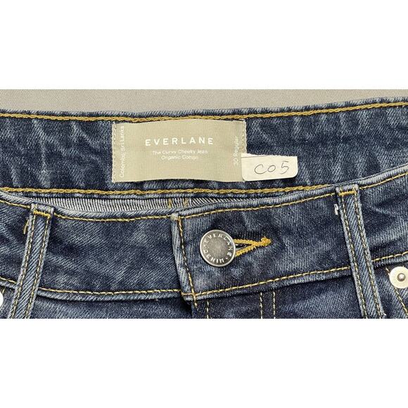Everlane The Curvy Cheeky Jean Denim Organic Cottor Regular 30/27 High Rise - Picture 7 of 7